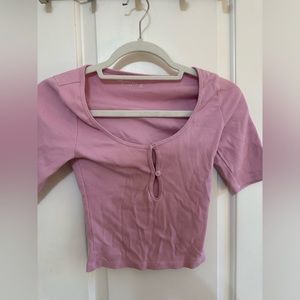Abercrombie pink button shirt